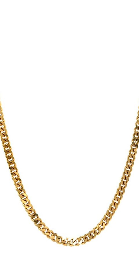Vintage 14K Gold Curb Necklace